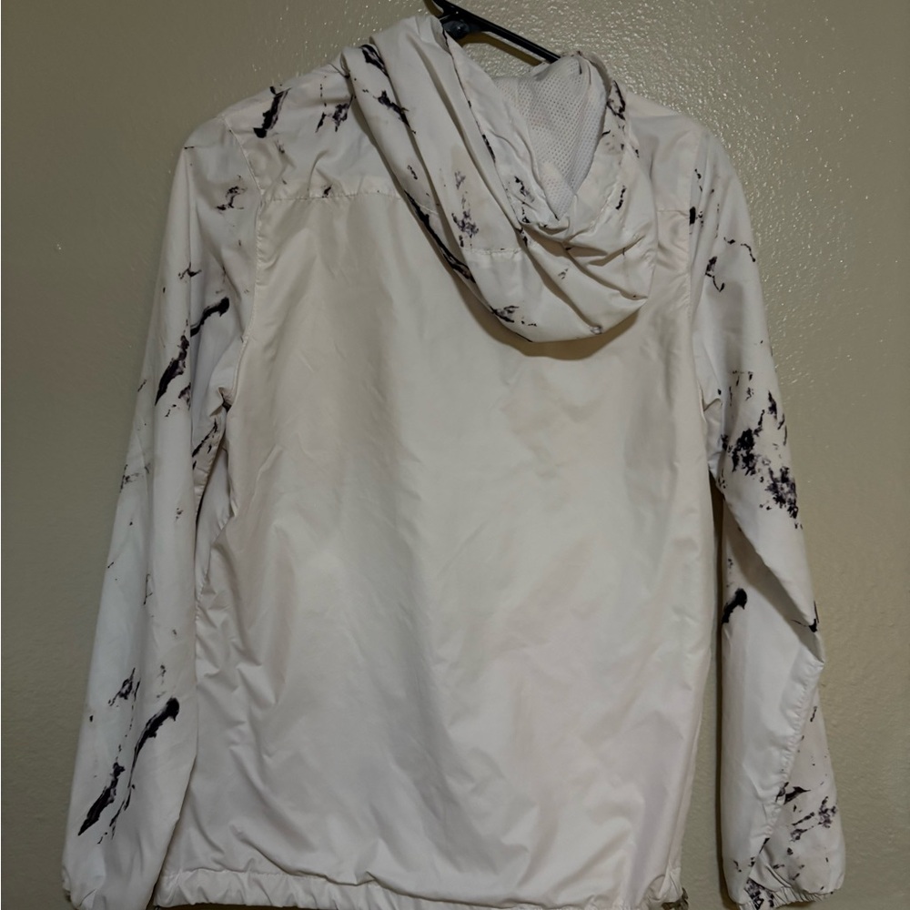 New Balance White and Black Ski Sweater with Artistic Design